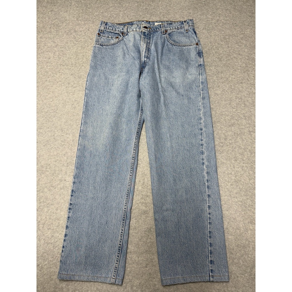 Vintage Levis 505 Jeans Mens 36x30 Blue Regular Straight Leg Light Wash 90s